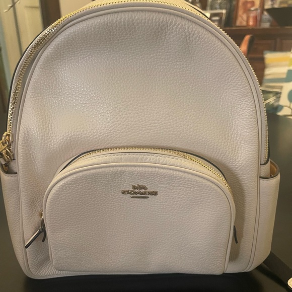 Coach backpack, cream with black back, excellent condition. Used only once. - Picture 3 of 11
